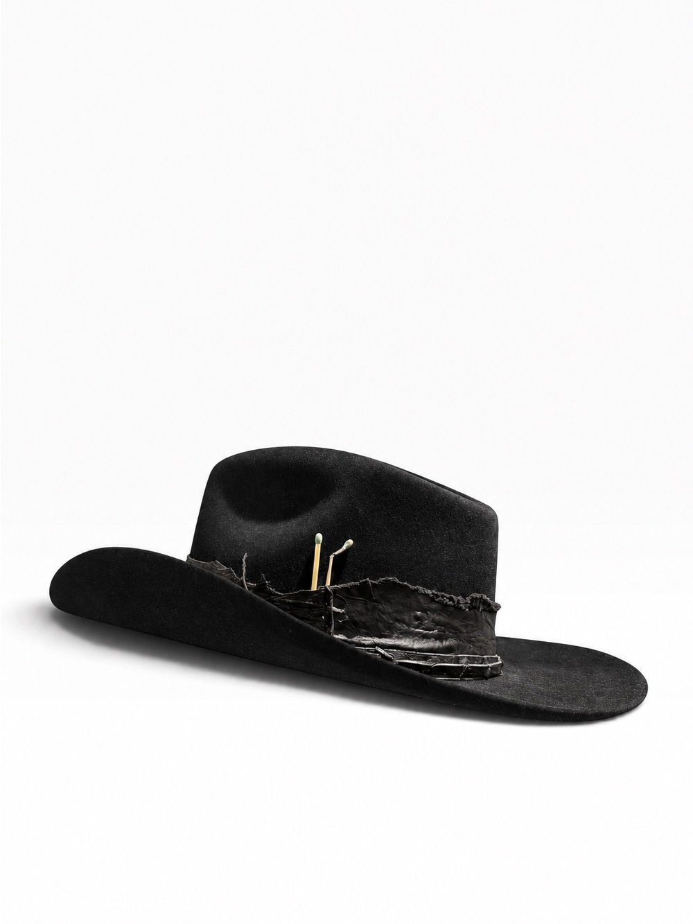 Nick Fouquet Handmade Black Felt Hat Size 55 with Original Bag